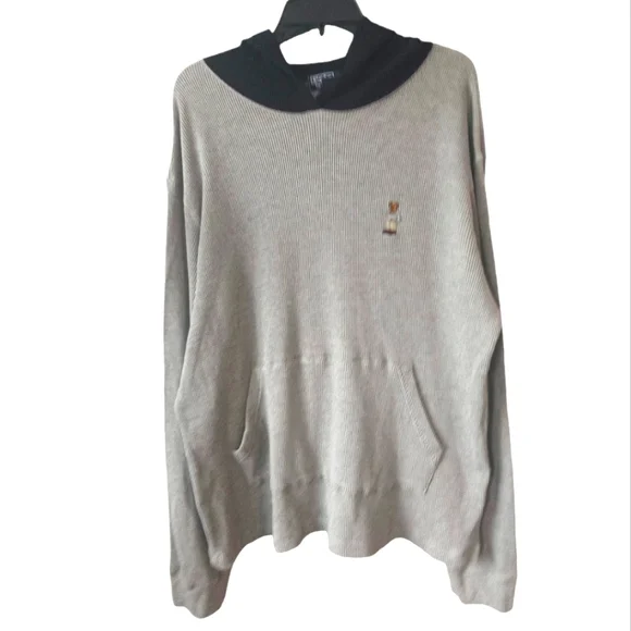 Polo Ralph Lauren Spell Out Bear Waffle Knit Hoodie Sweatshirt Size Large - Picture 5 of 16